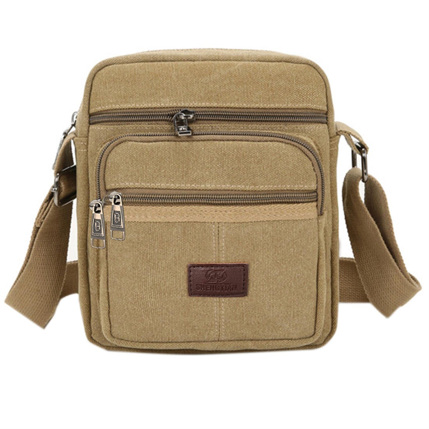 Men's Canvas Crossbody Bag, Casual Travel Messenger Bag